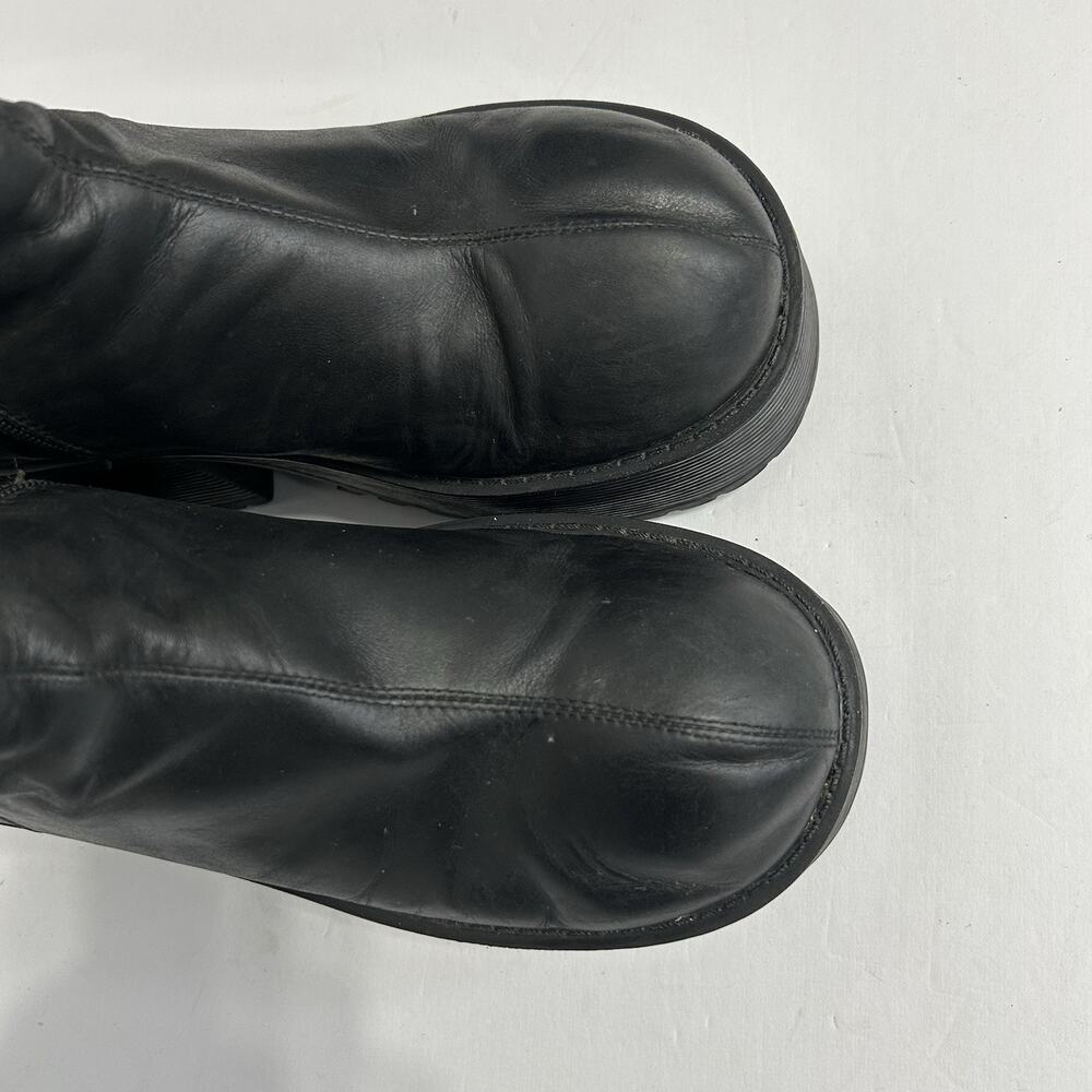 UNIF Parker Chunky Platform Black Leather Boots Sz 10 Dark Academia Goth Grunge - Picture 6 of 9